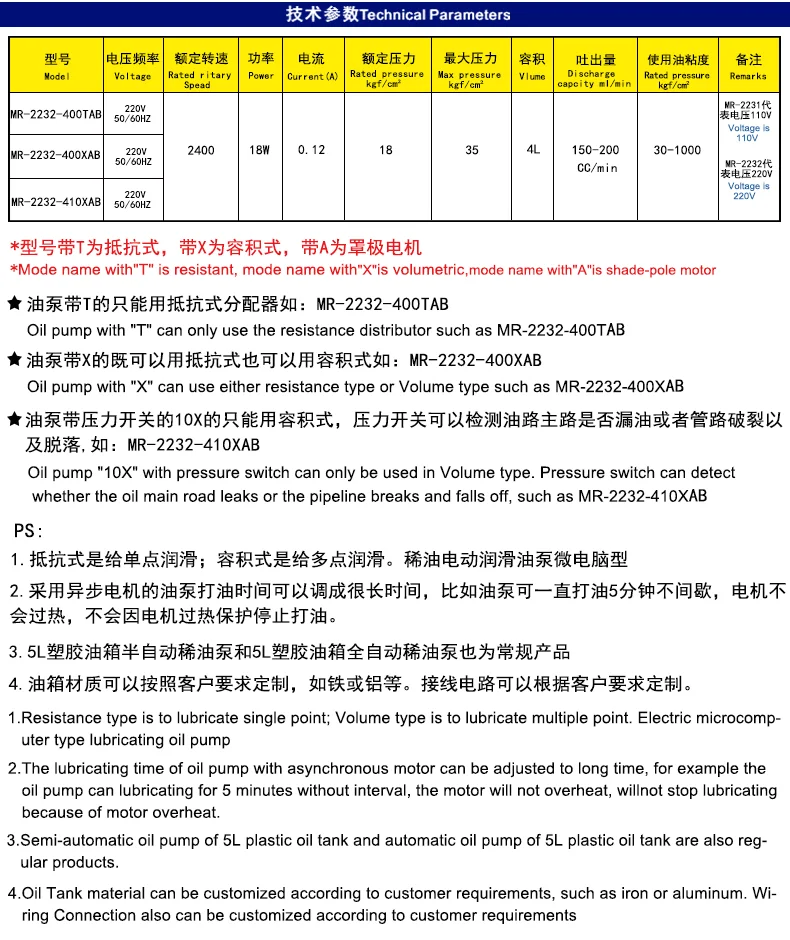 米朗4L电动稀油泵
