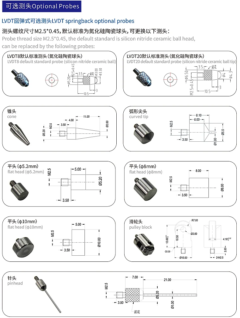 LVDT8分体式位移传感器