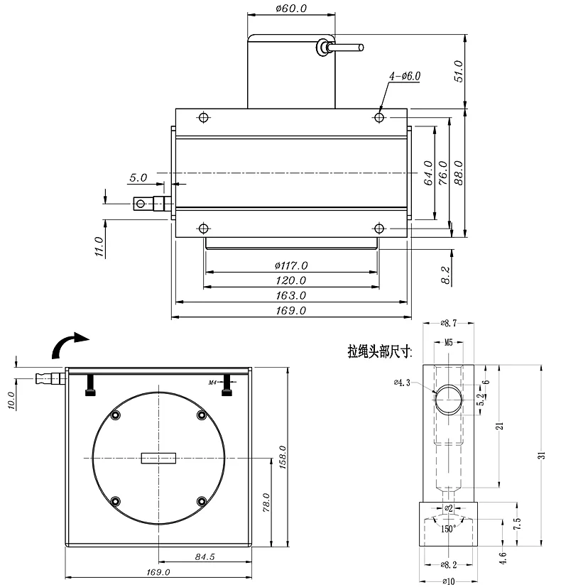 MBA-MPS-L本安防爆型拉线式位移传感器