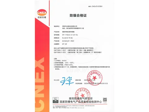 隔爆型磁致伸缩（位移/液位）传感器IIC T6